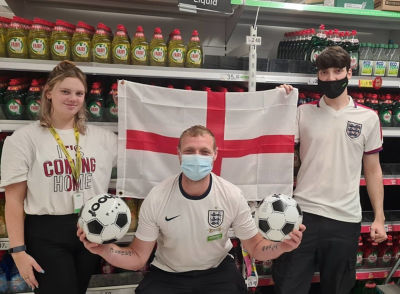Asda Newport Isle of Wight support England at Euro 2020