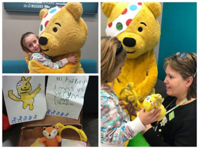 Cameron and Pudsey Bear at Asda Isle of Wight