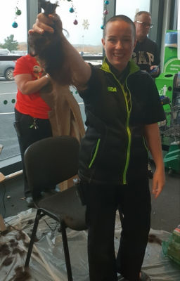 Millie Lloyd from Asda Isle of Wight has raised £2,000 for the Little Princess Trust by shaving off her hair