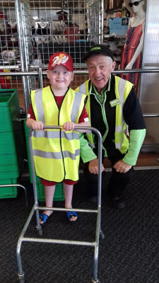 Seven-year-old Jack given day to remember by colleagues at our Breck Road store