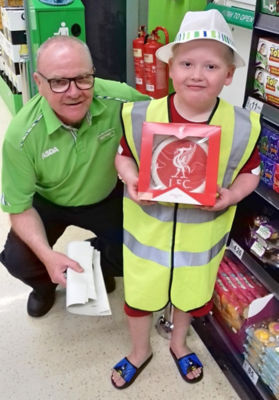 Seven-year-old Jack given day to remember by colleagues at our Breck Road store