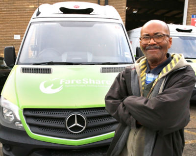 Jeff Davis is FareShare's first full time London driver thanks to Asda Fight Hunger Create Change