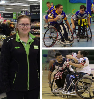 Jodie combines working for Asda with playing wheelchair rugby league