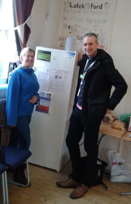 Asda Warrington store manager Kevin Roberts in the community
