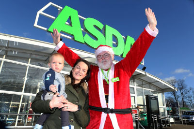 Asda Wrexham checkout colleague Jimmy Smith dresses as Santa