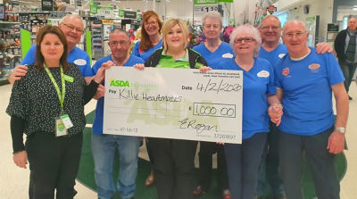 George and Amanda from Asda Kilmarnock donate to Centrestage