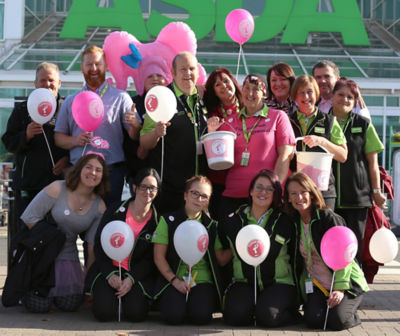 Dannii Connah from Asda Kingswood in Hull is supporting Tickled Pink