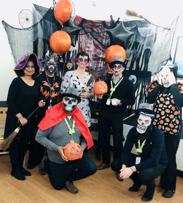 Colleagues at Asda Leicester Abbey Lane get in the Halloween spirit
