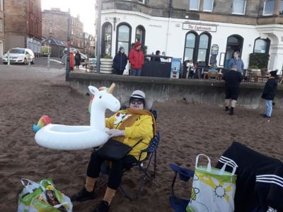 Asda Leith sponsored sea swim for BBC Children in Need