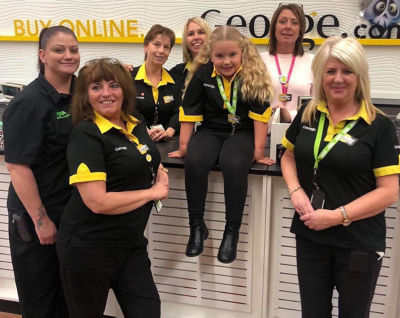 Asda Havant George colleagues with Lily Broom