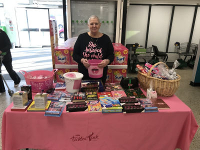 Lisa Kelly Tickled Pink at Asda South Woodham Ferrers