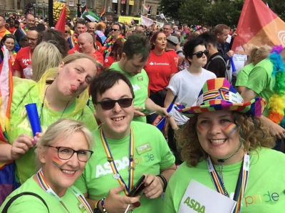 Asda colleagues supporting Liverpool Pride