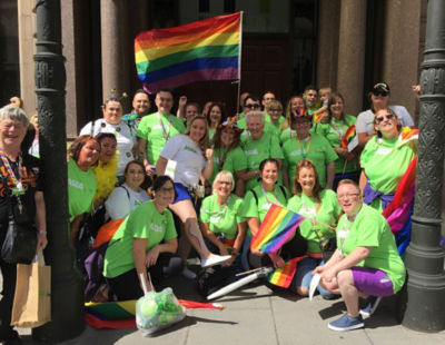 Asda colleagues supporting Liverpool Pride