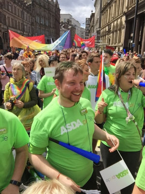 Asda colleagues support Liverpool Pride
