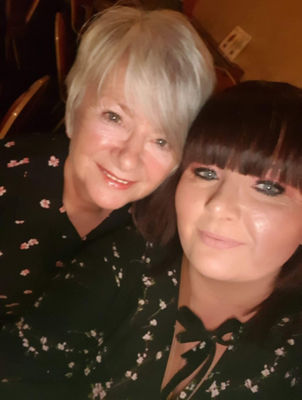 Asda Llangefni colleagues Angela and Louise Carter on Mother's Day