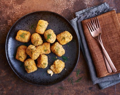 King prawn and lobster mac and cheese bites