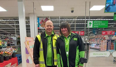 Newlyweds Tony Simpson and Debbie Johnson from Asda Long Eaton