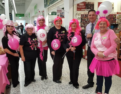 Breast cancer survivor Susan Grant from Asda Longwell Green backs the Asda Tickled Pink campaign