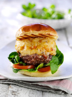 Mac and Cheese Topped Burger