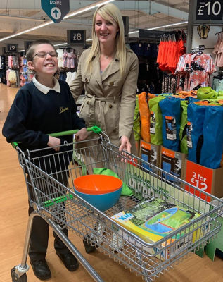 Mackenzie Morphey enjoys a behind the scenes tour of Asda Sittingbourne