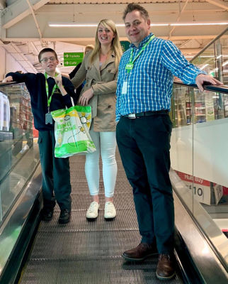 Mackenzie Morphey enjoys a behind the scenes tour of Asda Sittingbourne