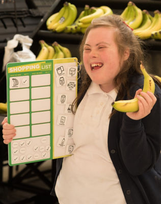 School pupils using Makaton at Asda Tunbridge Wells