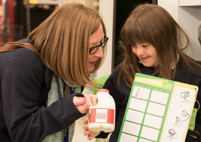 School pupils using Makaton at Asda Tunbridge Wells