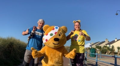 Kate Jones from Asda Pwllheli completed the virtual London Marathon for BBC Children in Need