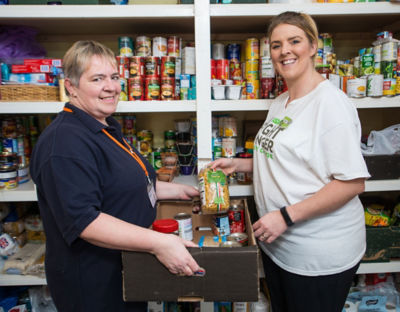 Jenny volunteering at Redcar Area Foodbank