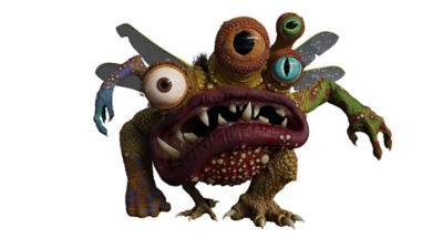 Final monster drawing for TV ad