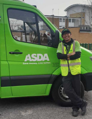 Rod Enriques from Asda Farnborough is known as Mr Happy