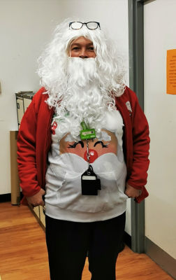 Gill Chambers from Asda St Leonards will become Mrs Christmas when she gets married on Christmas Eve 