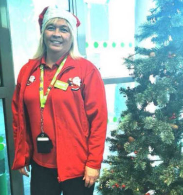 Gill Chambers from Asda St Leonards will become Mrs Christmas when she gets married on Christmas Eve