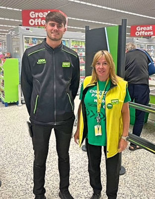 Simon Millar and Sandra Macleod from Asda Newton Mearns 