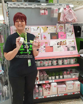 Nina Hardy from Asda Plymouth supports Tickled Pink