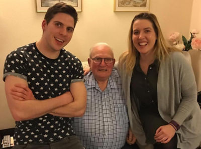 Asda Llangefni customer Norman with two of his grandchildren