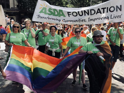 Some of the Asda colleagues at Nottingham Pride