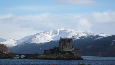 Asda delivery route passes Eilean  Donan