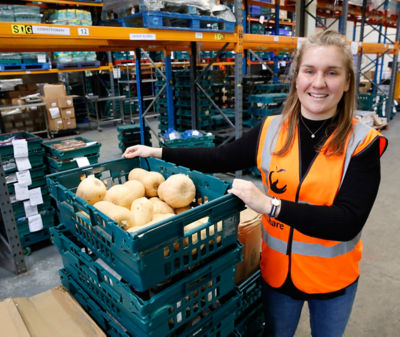 Philippa Conlin from FareShare's London depot