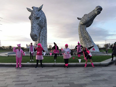Asda Dunbar charity walk for Tickled Pink