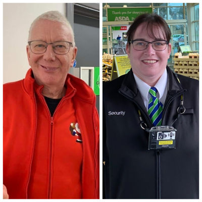 Ian Sloan and Karen Wilson from Asda Portadown