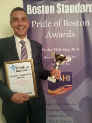 Asda Boston community champion Stephen Bromby celebrates 10 years of the Asda Community Programme