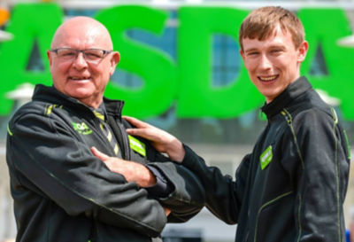 Asda Pudsey father and son colleagues David and Jack Huggins