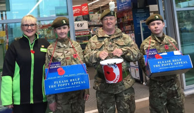 Poppy Appeal at Asda Pwllheli