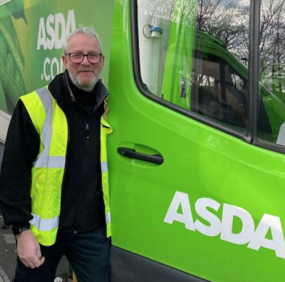 Asda delivery driver Kevin Arkell from Asda Queslett