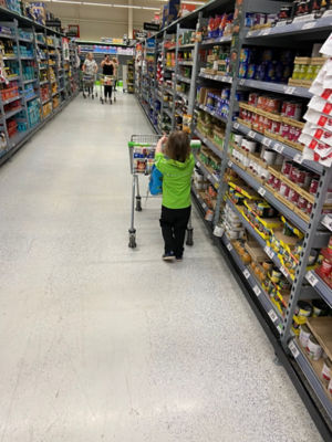 Three-year-old Ella Ball loves joining her mum Debbie at Asda Rawtenstall
