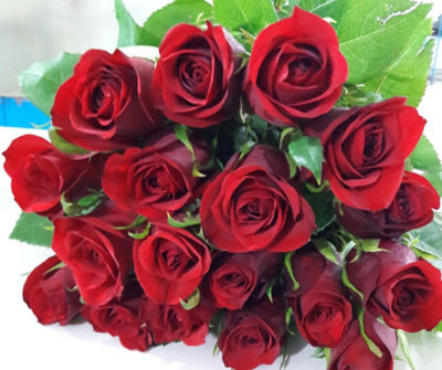 Red roses from Asda