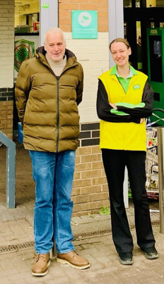 Gayle Tomlinson from Asda Rossington performed CPR for 23 minutes to save the life of customer Nigel Gronous
