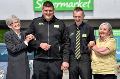 Dot thanks colleagues at Asda Royston who helped save her life
