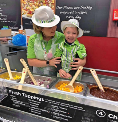 Five-year-old Lincoln loves to shop at Asda Rugby with brilliant our Happy Little Helper lists